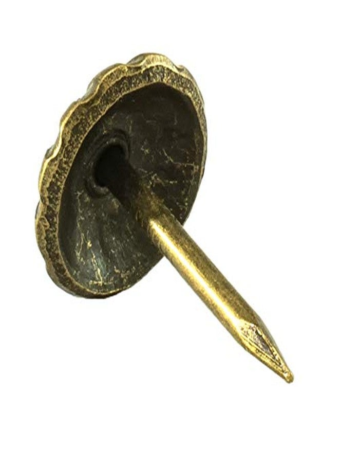 decotacks Upholstery Tacks, Furniture Nails, Pins 7/16" Head Diameter - 100 Pcs [Antique Brass Daisy] DX54AB - Image 4